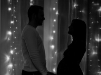 Babybauch Fotos vom Homeshooting