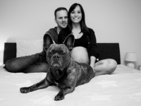 Babybauch Fotos vom Homeshooting
